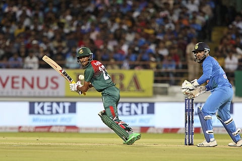 Rishabh Pant keeps against Bangladesh. (Photo | AP)