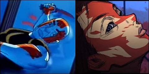 (Left) A scene from Aalavandhan, (Right) A scene from Kill Bill Volume 1. (Photo | YouTube Screengrab)