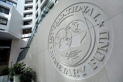 The International Monetary Fund logo (File photo| Reuters)