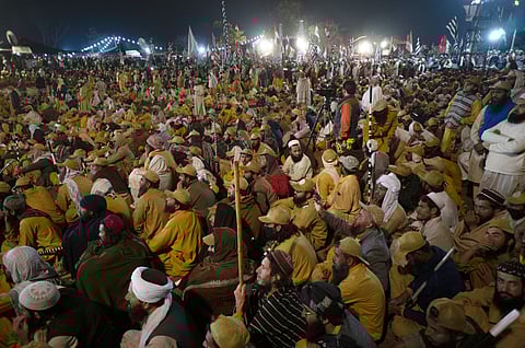 Supporters of the Jamiat Ulema-e-Islam party participate in an anti-government march, in Islamabad, Pakistan, Wednesday, Nov. 6, 2019. | (Photo | AP)