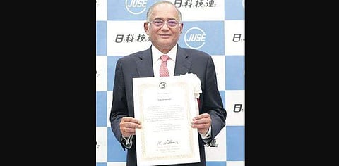 Venu Srinivasan, chairman, TVS Motor Company conferred with Deming award.