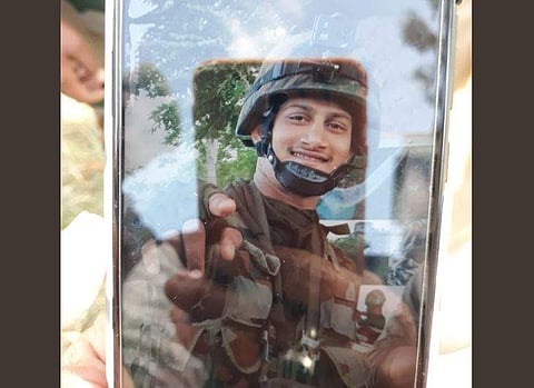 Sepoy Rahul Bhairu Sulagekar was killed in Poonch (Twitter Photo)
