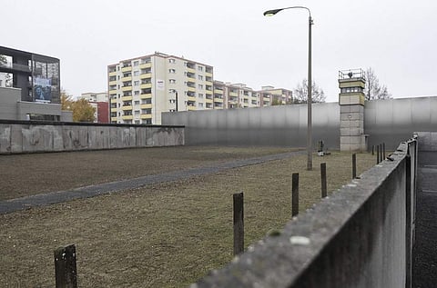 View of the Berlin Wall Memorial at Bernauer Strasse where the central commemoration ceremony for the 30th anniversary of the fall of the Berlin Wall will take place, on November 9, 2019 in Berlin. Germany on Saturday celebrates 30 years since the fall of