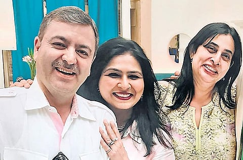 Reliance Jio director Virender Razdan and Sheeba Razdan with Monisha Songadwala