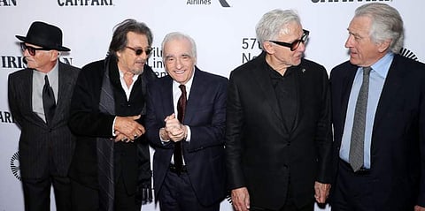Martin Scorsese with 'The Irishman' cast (Photo | Twitter)