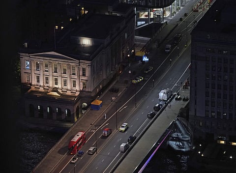 The scene on London Bridge in central London, Saturday, Nov. 30, 2019, after an attack on London Bridge on Friday. UK counterterrorism police on Saturday searched for clues into how a man imprisoned for terrorism offenses before his release last year mana