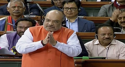 Union Home Minister Amit Shah speaks in the Lok Sabha during the CAB debate (Photo | PTI)