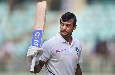 Indian batsman Mayank Agarwal. (Photo | PTI)
