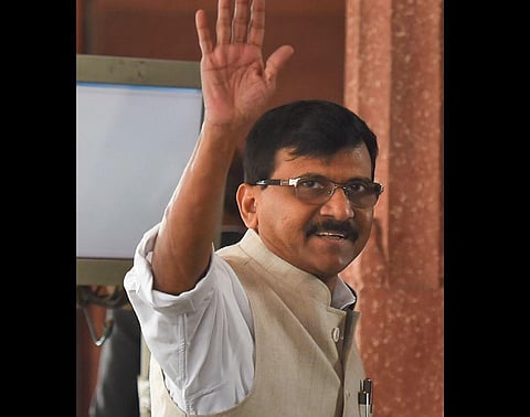 Shiv Sena's Sanjay Raut at the Parliament (Photo | PTI)