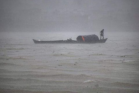 Representational photo of a swollen river Ganga. (Photo| PTI)