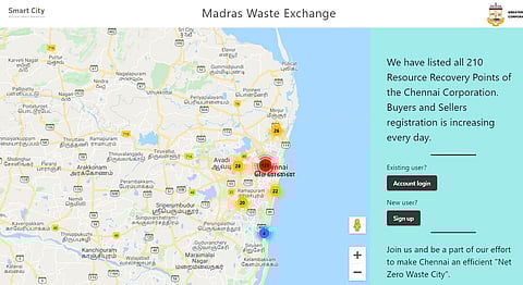 The first-of-its-kind website in India. (Photo | www.madraswasteexchange.com)
