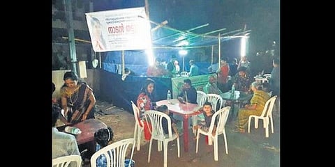 The wayside eatery run by students at Thuravoor. (Photo | EPS)