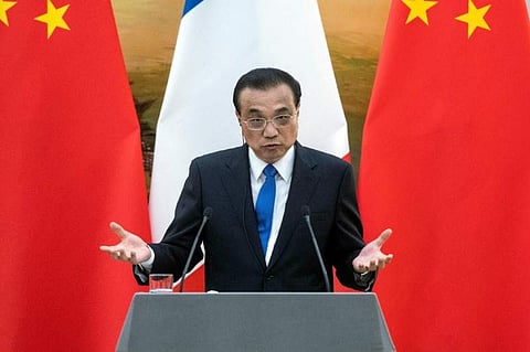 China's Premier Li Keqiang during a presser at the Great Hall of the People in Beijing. (File Photo | Reuters)