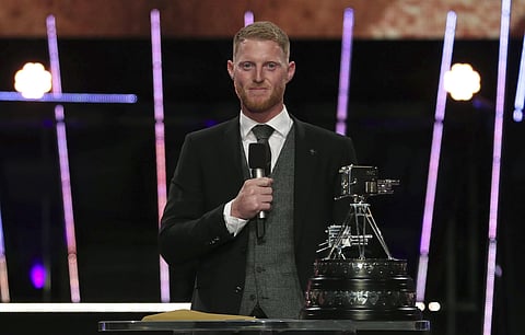 Cricketer Ben Stokes speaks after receiving The BBC Sports Personality of the Year Award during a ceremony in Aberdeen, Scotland. (Photo | AP)
