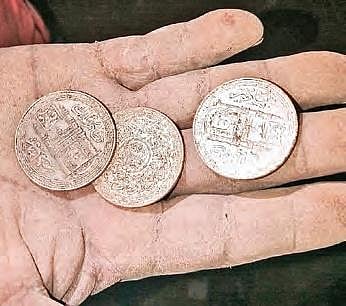 The silver coins belonging to Nizam’s era that were unearthed recently