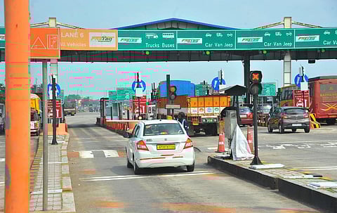 Kaza toll plaza in Mangalagiri mandal of Guntur district| Express