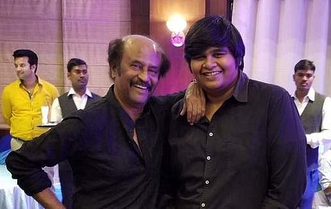 Superstar Rajini with director Karthik Subbaraj (Photo | Karthik Subbaraj Twitter)