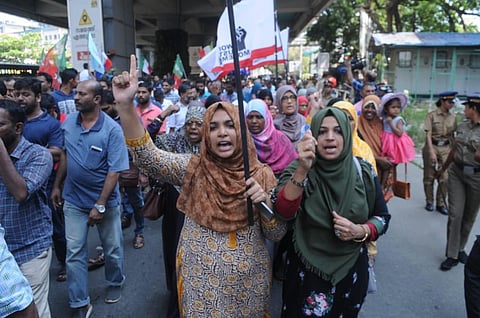Vice-President M.Venkaiah Naidu  (File photo | EPS)Protesters taking out a march to Kaloor from Menaka on the harthal day in Kerala. (Photo | A Sanesh/EPS)