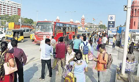 Commuters are forced to stand in the open  Ashwin Prasath