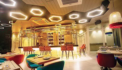 Interiors of Dhansoo Cafe in Sangam Courtyard