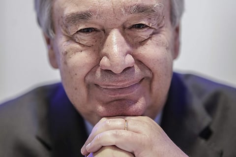 U.N. Secretary-General Antonio Guterres poses for a portrait during an interview with The Associated Press at the COP25 climate talks summit in Madrid, Monday Dec. 2, 2019. (Photo | AP)