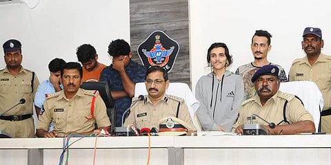 Guntur urban police hold a press conference