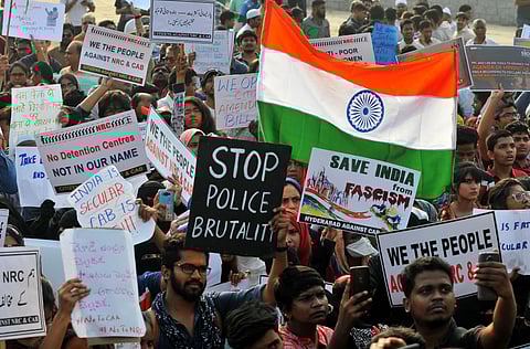 A nationwide protest was called on December 19 against the contentious Citizenship Amendment Act. (Photo | EPS)