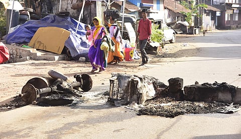 The restriction under Section 144 was relaxed in parts of the state as vehicular movements were observed on Sunday morning. (Photo | EPS)