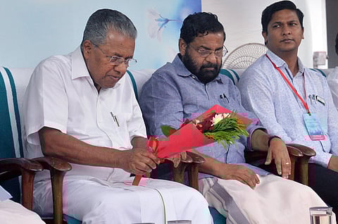 Chief Minister Pinarayi Vijayan and Tourism Minister Kadakampally Surendran during the opening of Vasantholsavam on Saturday I Vincent Pulickal