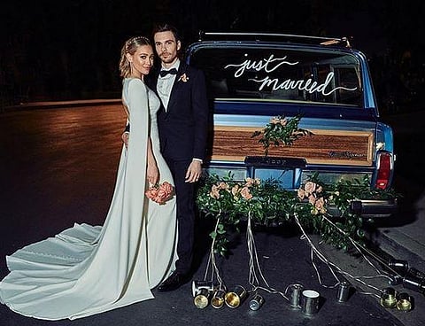 Hilary Duff and husband Matthew Koma at their wedding ceremony (Photo | Instagram)