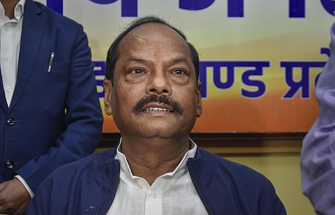Jharkhand Chief Minister Raghubar Das at a press conference ahead of Jharkhand Assembly Election results in Ranchi (Photo| PTI)
