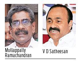 KPCC chief Mullappally Ramachandran and Vice President Satheesan