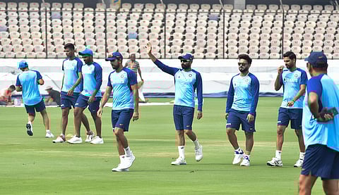 Indian  cricket team during training. (EPS | Vinay Madapu)