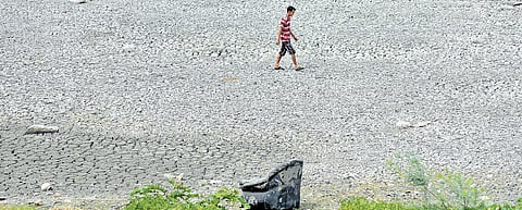 Adambakkam lake, which falls on National Highway 2