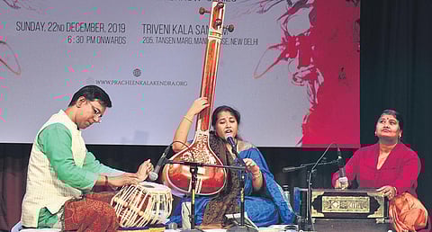 Anisha Ray with Durjay Bhowmik and Paromita Mukherjee (right)