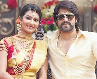 Actors Yash and Radhika Pandit