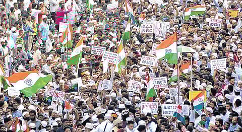 Members of the public community participate in a protest rally against CAA and NRC in Chennai | DEBADATTA MALLICK