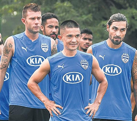 The over-reliance on skipper Sunil Chhetri (c) has hurt Bengaluru FC