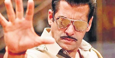 Salman Khan as Chulbul Pandey in Dabangg 3.