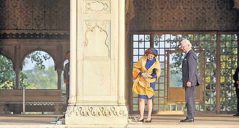 Sweden’s King Carl XVI Gustaf and Queen Silvia visit the Red Fort in New Delhi on Monday | shekhar yadav