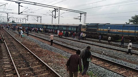 The loco pilot of the Tirupati-Shirdi express observed a wheel got derailed and stopped the train on time avoiding a major mishap. (Photo | EPS)