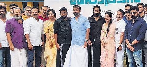 The Meppadiyan team at the film’s pooja event