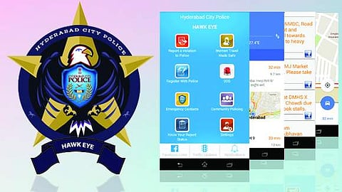 Hyderabad police department’s official App, Hawk Eye (Photo | Hyderabad police department website)