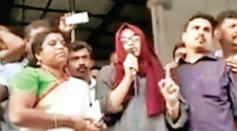 Ayesha Renna addresses a gathering in Kondotty