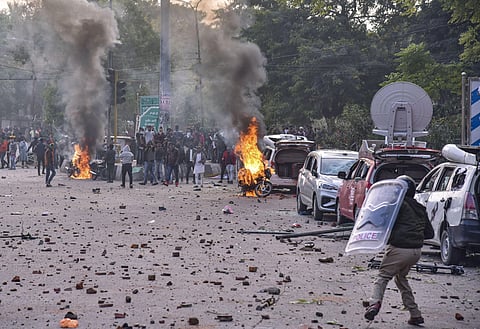 File photo of recent anti-CAA violence in Lucknowon (Photo | PTI)