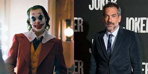 A still from Joaquin Phoenix-starrer 'Joker' (L) and director Todd Phillips (Photo | YouTube Screengrab and AP)
