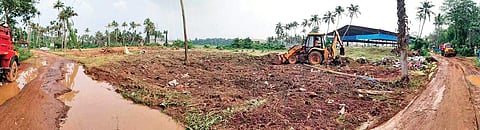 Ground-levelling works in full swing at Brahmapuram.