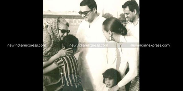 Former PM Indira Gandhi kissing her grandson Rahul. Also seen are Rajiv Gandhi with Sonia Gandhi and daughter Priyanka. (File Photo | EPS)