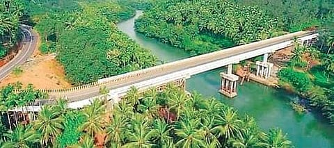 The Ayamkadavu bridge across the Vavadukkam river which connects Pullur-Periya grama panchayat and Badiadka panchayat. Chief Minister Pinarayi Vijayan inaugurated the bridge on Sunday.