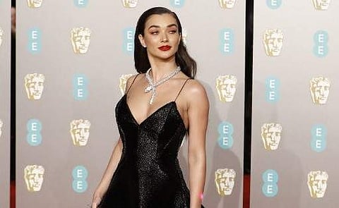 Actress Amy Jackson poses for photographers at the BAFTA awards. (AFP photo)